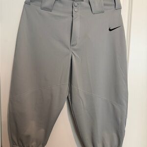 NWOT NIKE Men's Vapor Pro High Baseball Pant Capris Wolf Grey, Large